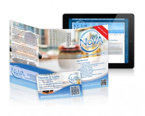 Business card, brochure and a website combo