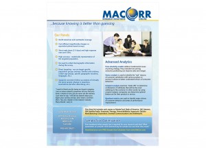 MacCorr corporate promo materials and fliers